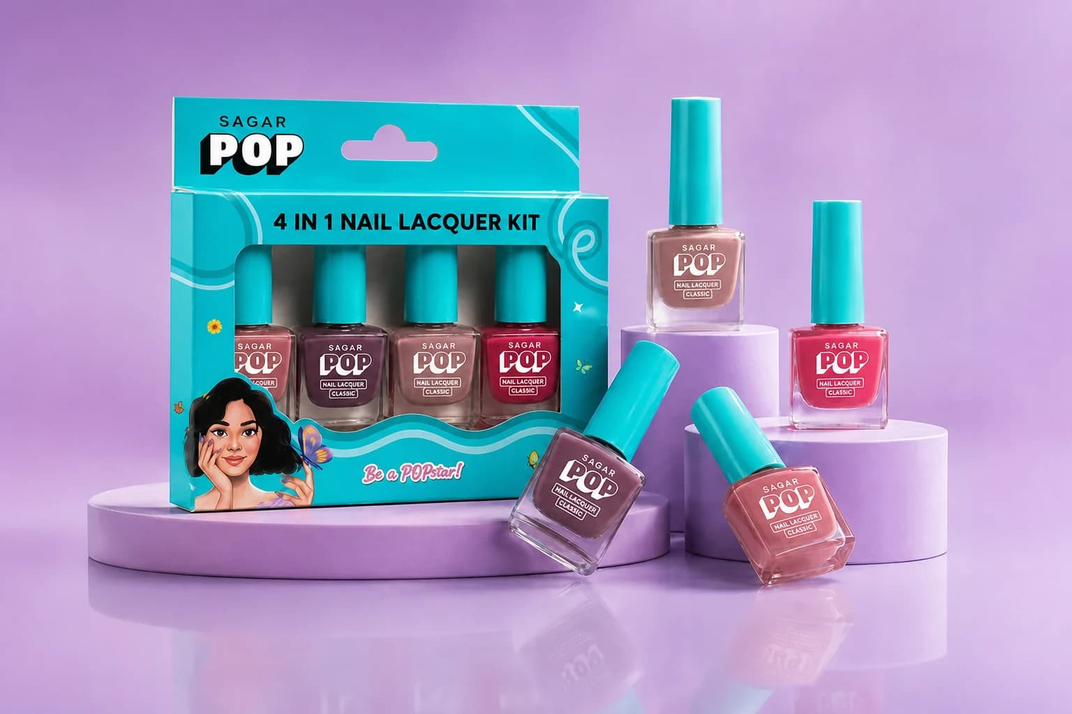 4 IN 1 NAIL LACQUER KIT 01 NUDE NECTAR