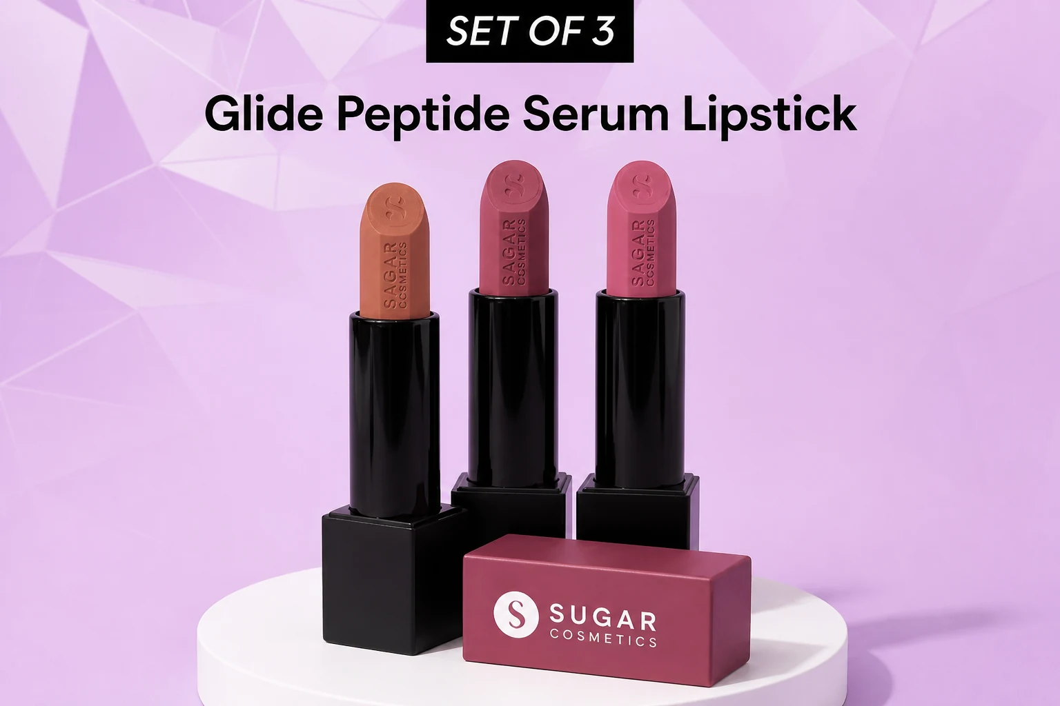 SET OF 3 GLIDE PEPTIDE SERUM LIPSTICK